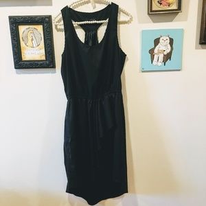 Nell Couture Black Waterfall Front Mini Dress A08